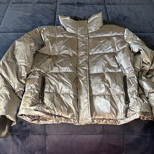 Lou & Grey Metallic Puffer Jacket